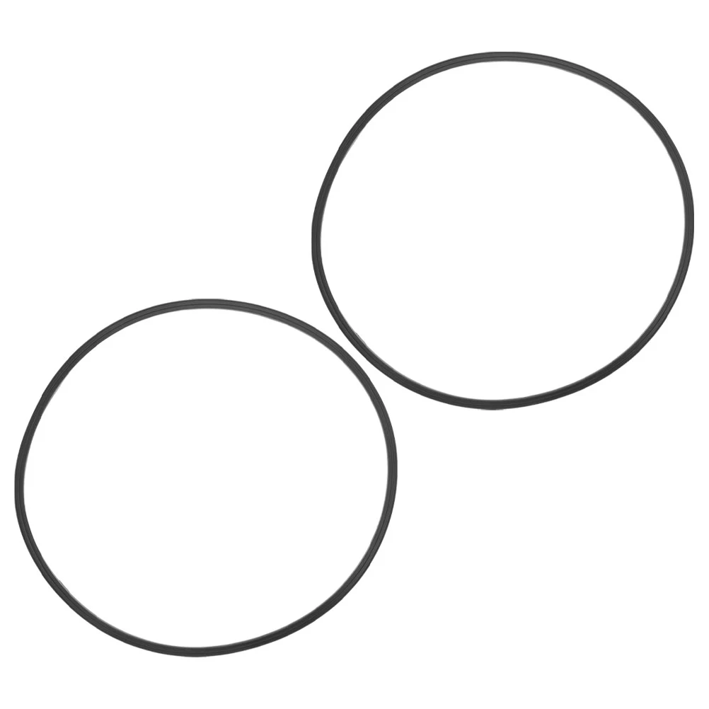 

2 Pcs Bar Stool Base Gasket Rubber Chassis Ring Metal Chair Protection Floor Black Seal