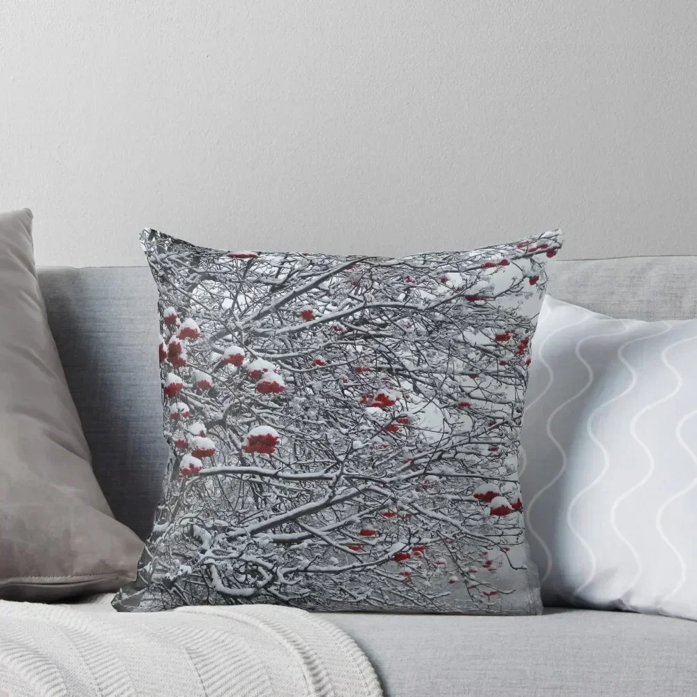 

Winter Berry Throw Pillow Elastic Cover For Sofa Pillowcases Cushion Covers Sofa Anime Cushion Cover Set pillow