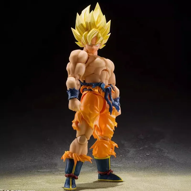 Anime 17cm Dragon Ball Super Saiyan Hand Model Three Generations Of Battle Damage Wukong Desktop Decorations Birthday Gift