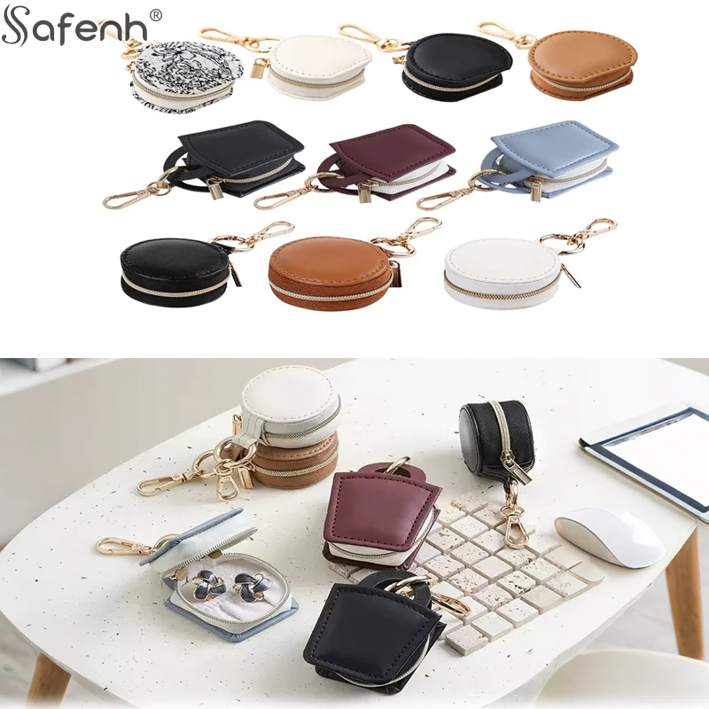 1 قطعة بو الجلود المحمولة صندوق مجوهرات دائري السفر مجوهرات تخزين اكسسوارات المنظم للمراهقين وصيفه الشرف هدية عيد ميلاد #1