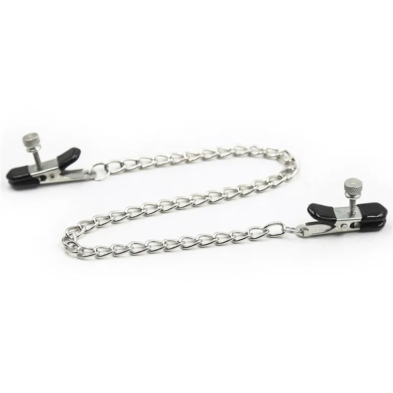 BDSM الحلمة كليب مع سلسلة قابل للتعديل منتجات الكبار السوداء ألعاب مثيرة محفز الرقيق التدريب مثلي الجنس فيمدوم #5