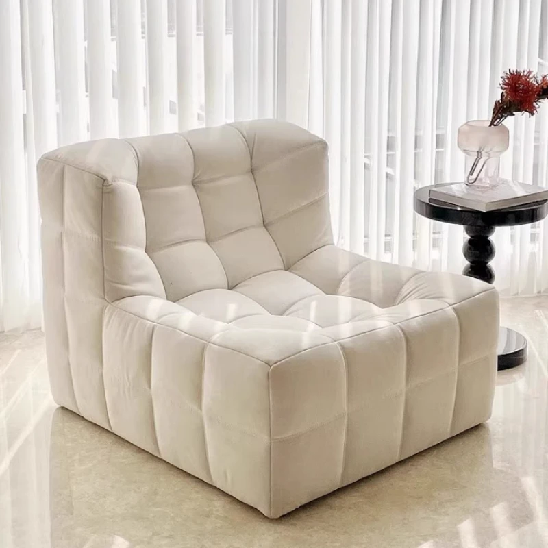 

Nordic Modern Fancy Sofas Cushion Lazy Simple Couches Lounge Single Sofa Puffs Corner Divano Soggiorno Living Room Furniture