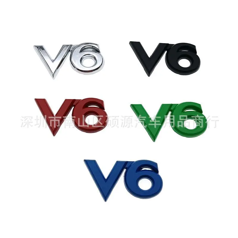 

V6 labeling is suitable for Toyota modified metal labeling, 3D stereoscopic V6 large displacement logo, and rear labeling emblem