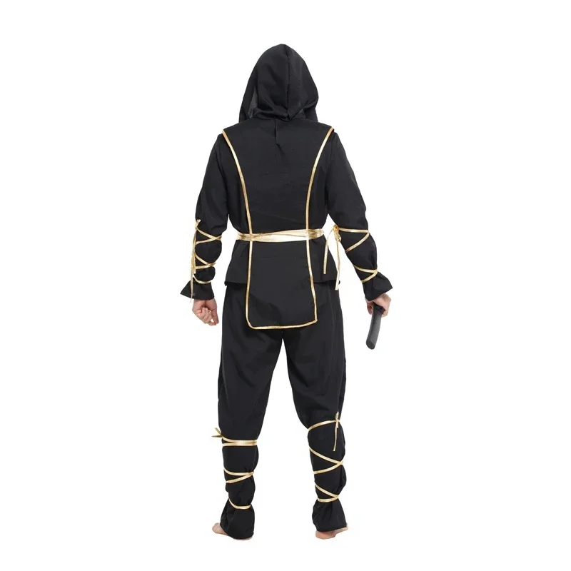 Umorden-Costume d'Halloween Noir Kokor Ninja Sans-abri pour Homme, Tenue de Cosplay, Dragon de Barrage Trempé