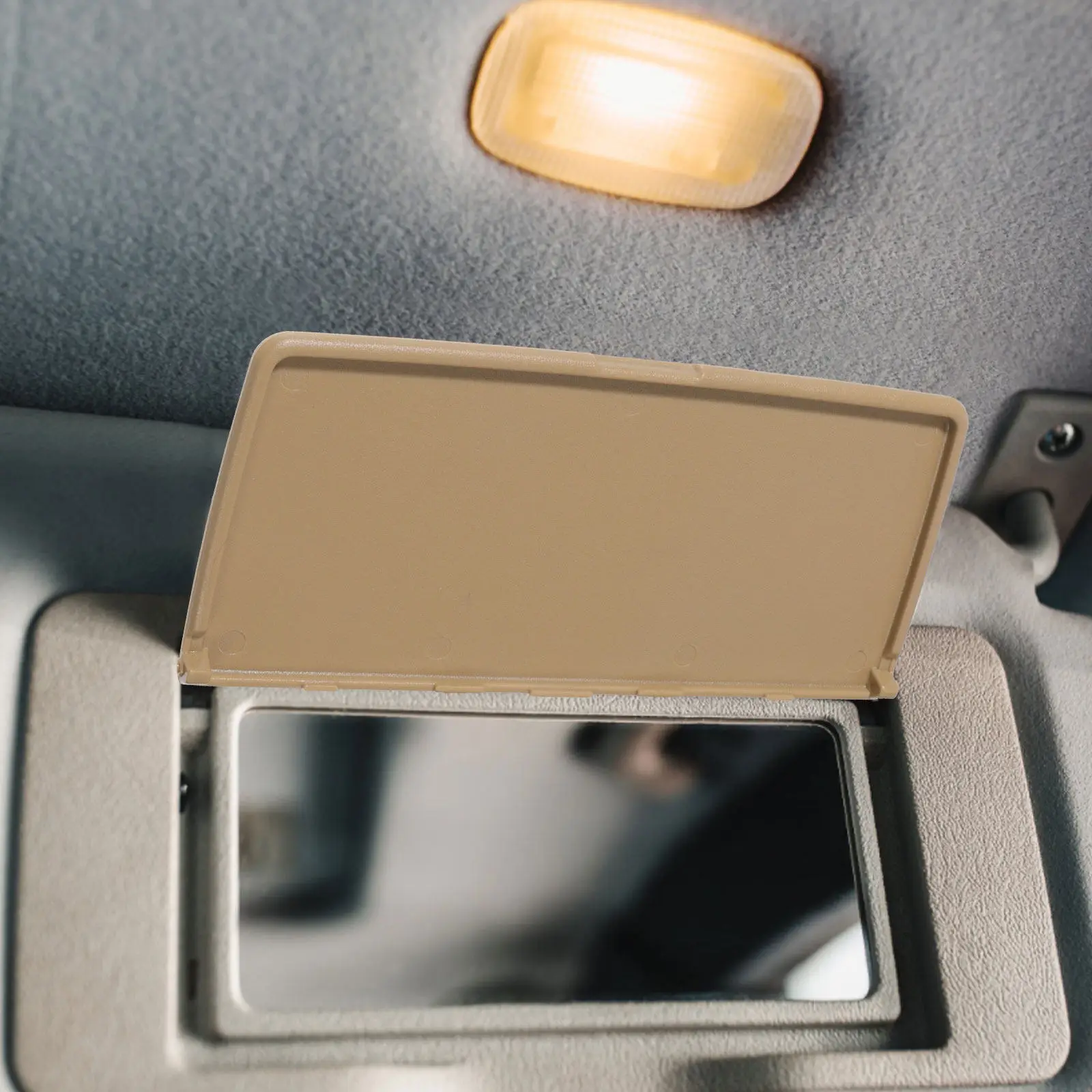 Car Sun Visor Mirror Cover Set – Flip Vanity Mirror Protector for Driver & Passenger Side