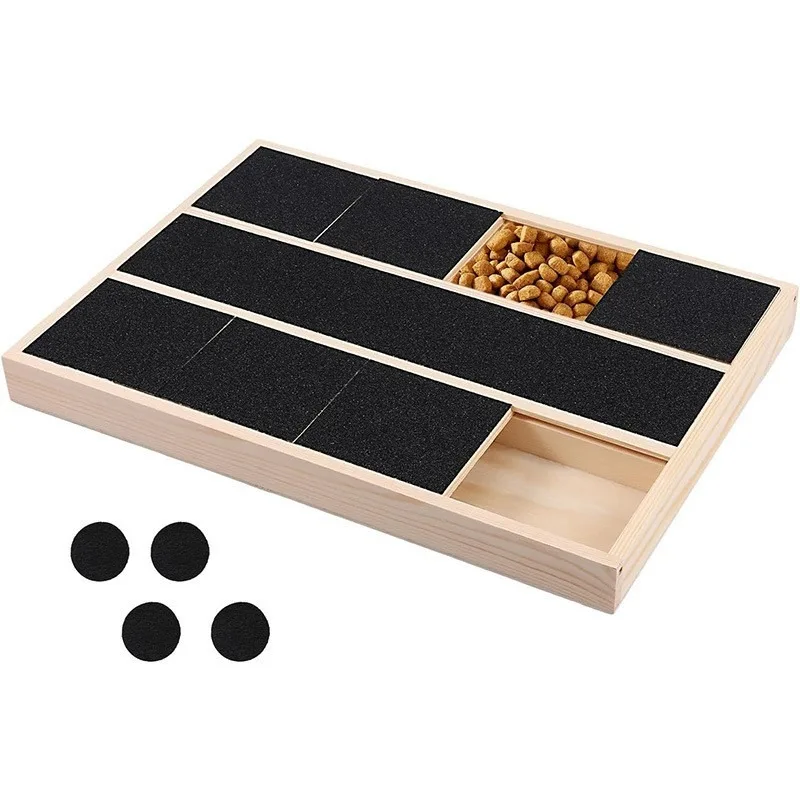 Wooden dog nail scraper pullable repair nail file sandpaper scraper pad pet snack toy scratch board