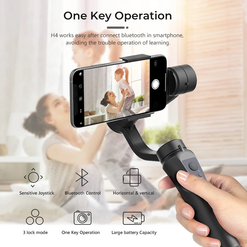 F6 3 Axis Gimbal Stabilizer for iPhone Selfie Stick Tripod for Smartphone Live Broadcast Vlog Camera Video Record Handheld