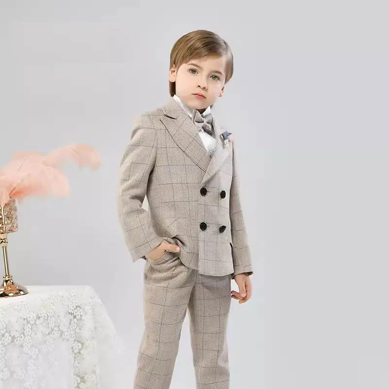 

Children Elegant Party Photography Suit Boys Noble Ceremony Costume Kids Birthday Wedding Piano Dress Performance Costume