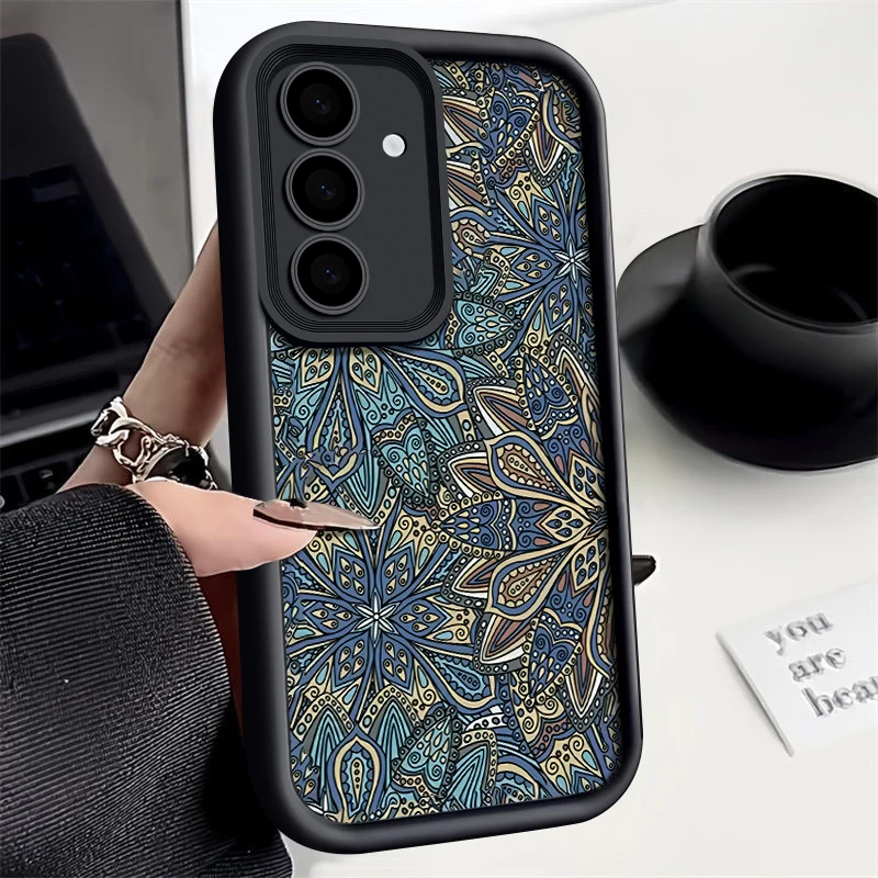 Retro Style Soft Silicone Case For Samsung Galaxy S24 S23 S22 S25 Ultra S24 FE A55 A56 A15 A16 A35 A25 A26 A54 5G Phone Cover