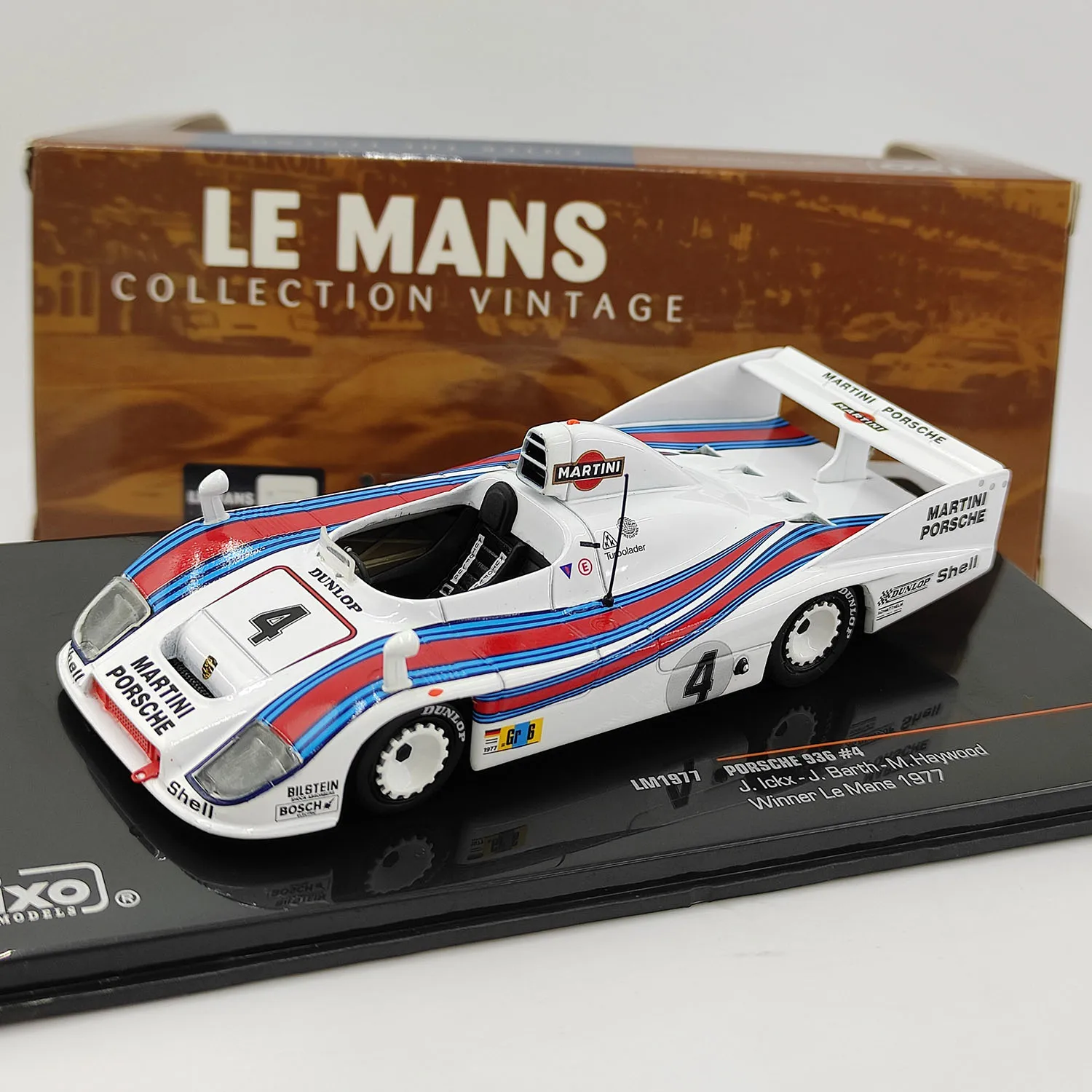 Diecast IXO 1:43 Scale Porsche 936 #4 Winner Le Mans 1977 Alloy Car Model