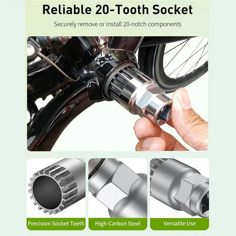 A84E-Bike Repair Kit Upgraded Bicycle Crank Puller Set For Square Taper & ISIS Splined Crank