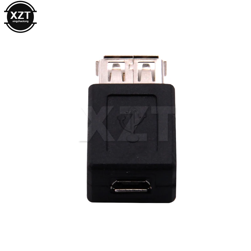 Hoge Kwaliteit Nieuwe Zwarte Usb 2.0 Type A Female Naar Micro Usb B Female Adapter Plug Converter Usb 2.0 micro Usb Connector