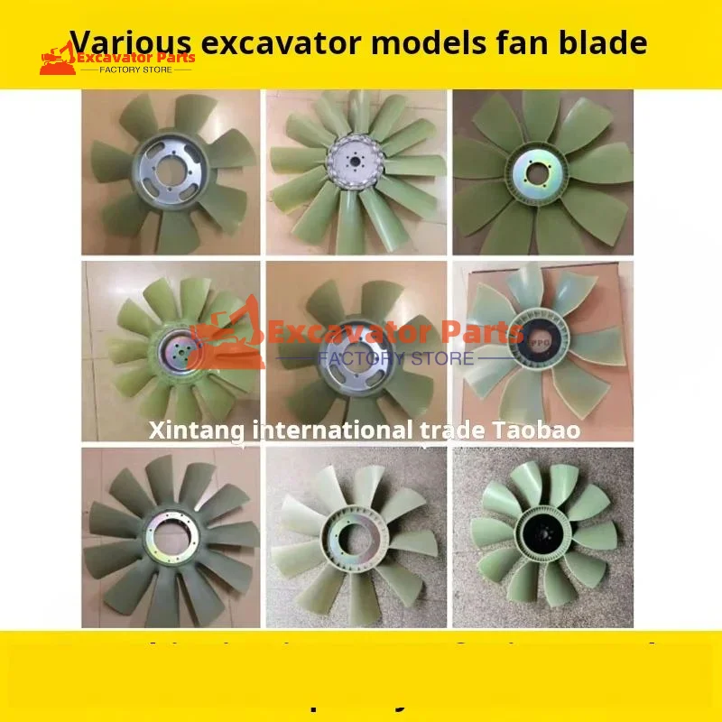 For Sany sy SY205 215 235-8S-9 Fan blade Isuzu 6BG1 6D34 Engine radiator fan blade Excavator Parts