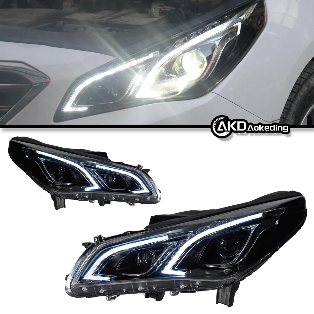 Car Headlights for Hyundai Sonata 9 LED Headlight 2015-2018 Headlights Sonata DRL Turn Signal High Beam Projector Lens