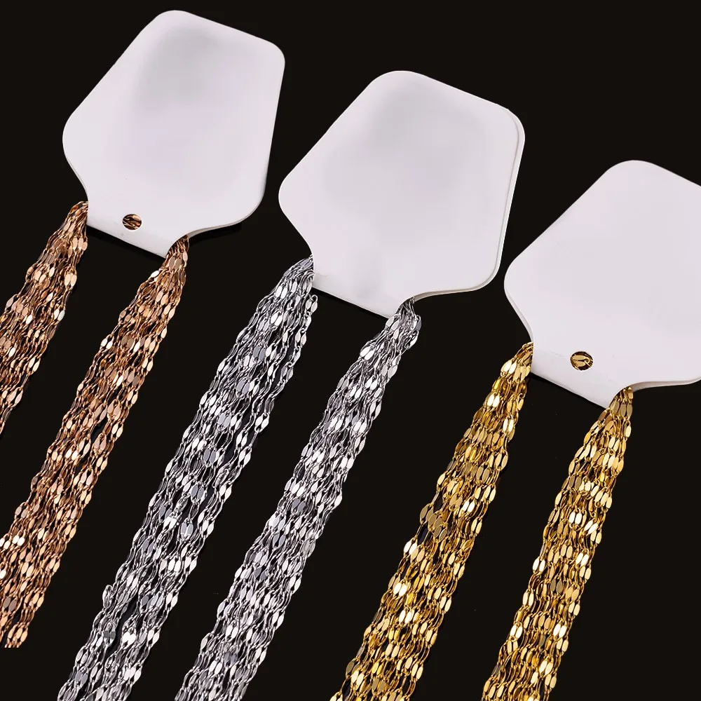 

10pcs 40/45/50cm Steel Gold Chain Necklace Twisted Choker Link with Lobster for DIY Pendant Women Men Jewelry Making Supplies