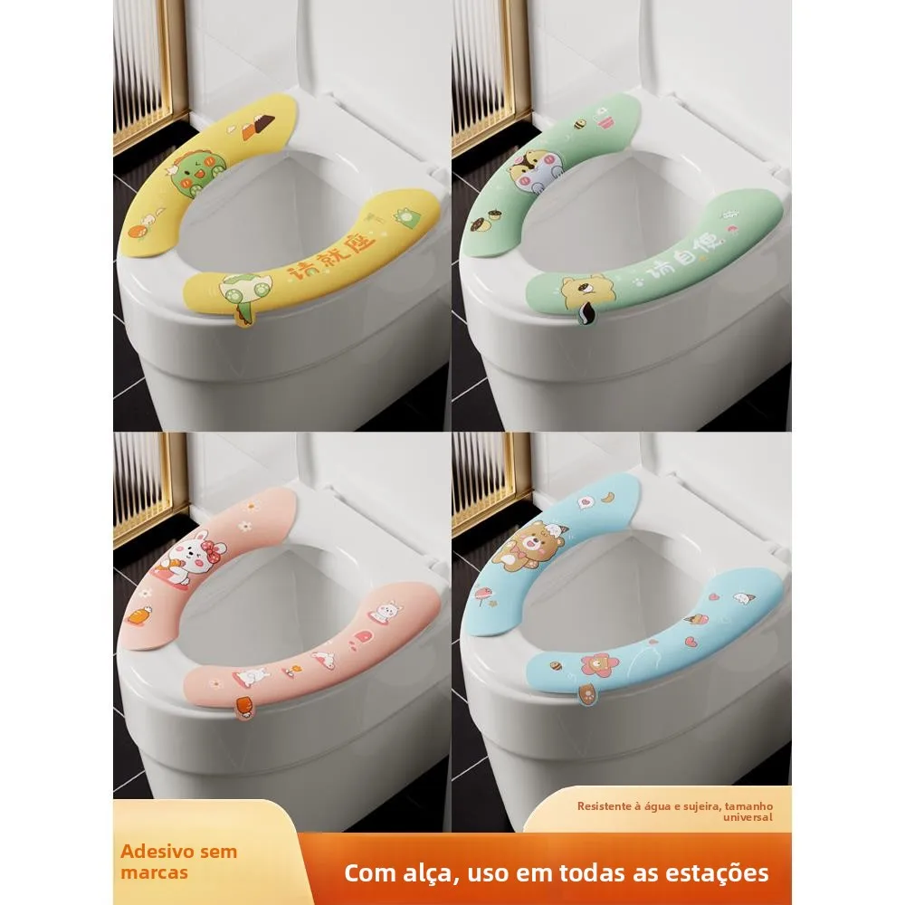 ユニバーサルトイレシートクッション-オールシーズン対応-冬用-家庭用-粘着式-馬型トイレカバー-アウタージャケットスタイル-浴室用品