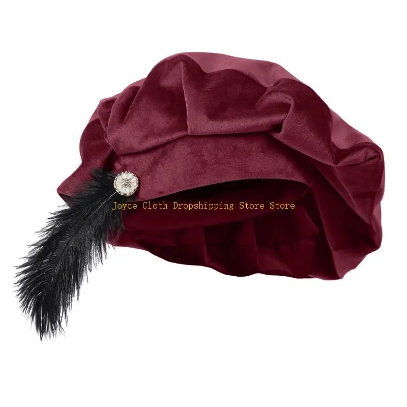 Cap Decorated Medieval Hat For Men Women Cosplay Event 10CD