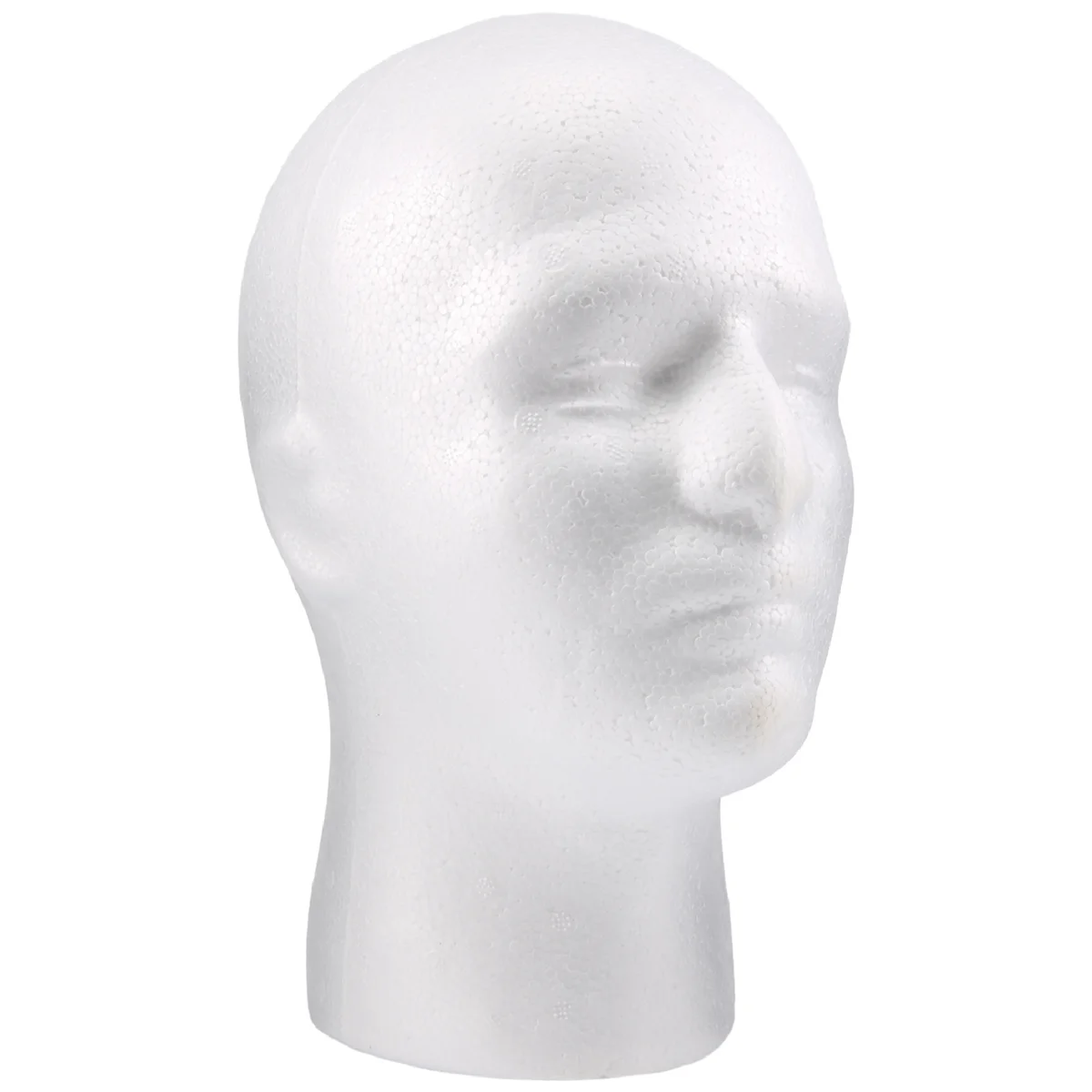 Beauty Male Wig Display cosmetology Mannequin Head Stand Model Foam White