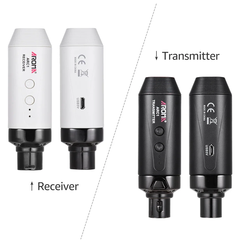 Aroma 5.8GHZ Wireless Microphone System ARC1 Rechargeable Transmitter Receiver 5.8G Wireless Guitar Audio Transmission System