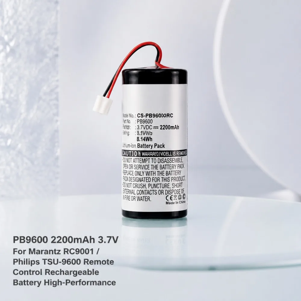 New PB9600 2200mAh 3.7V Li-ion Battery for Marantz RC9001 Philips TSU-9600 Remote Control Rechargeable Battery High-Performance