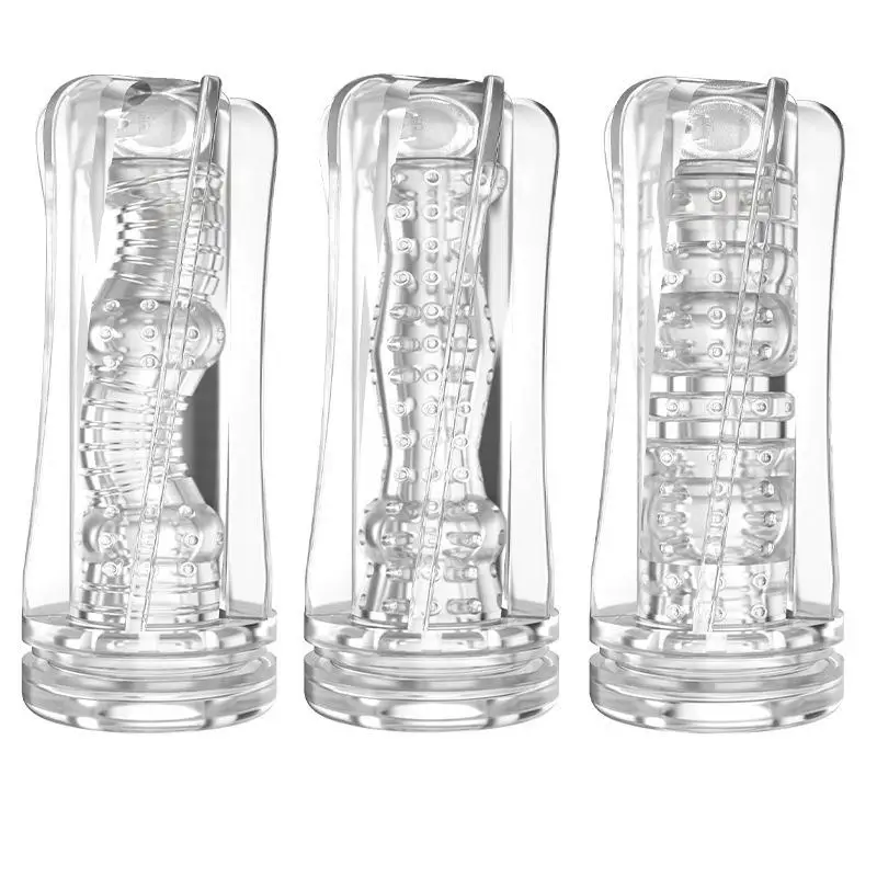 **Male Masturbator Cup Soft Pussy Sex Toys Transparent Vagina Adult Endurance Exercise Adult Supplies Vacuum Pocket Cup For Men