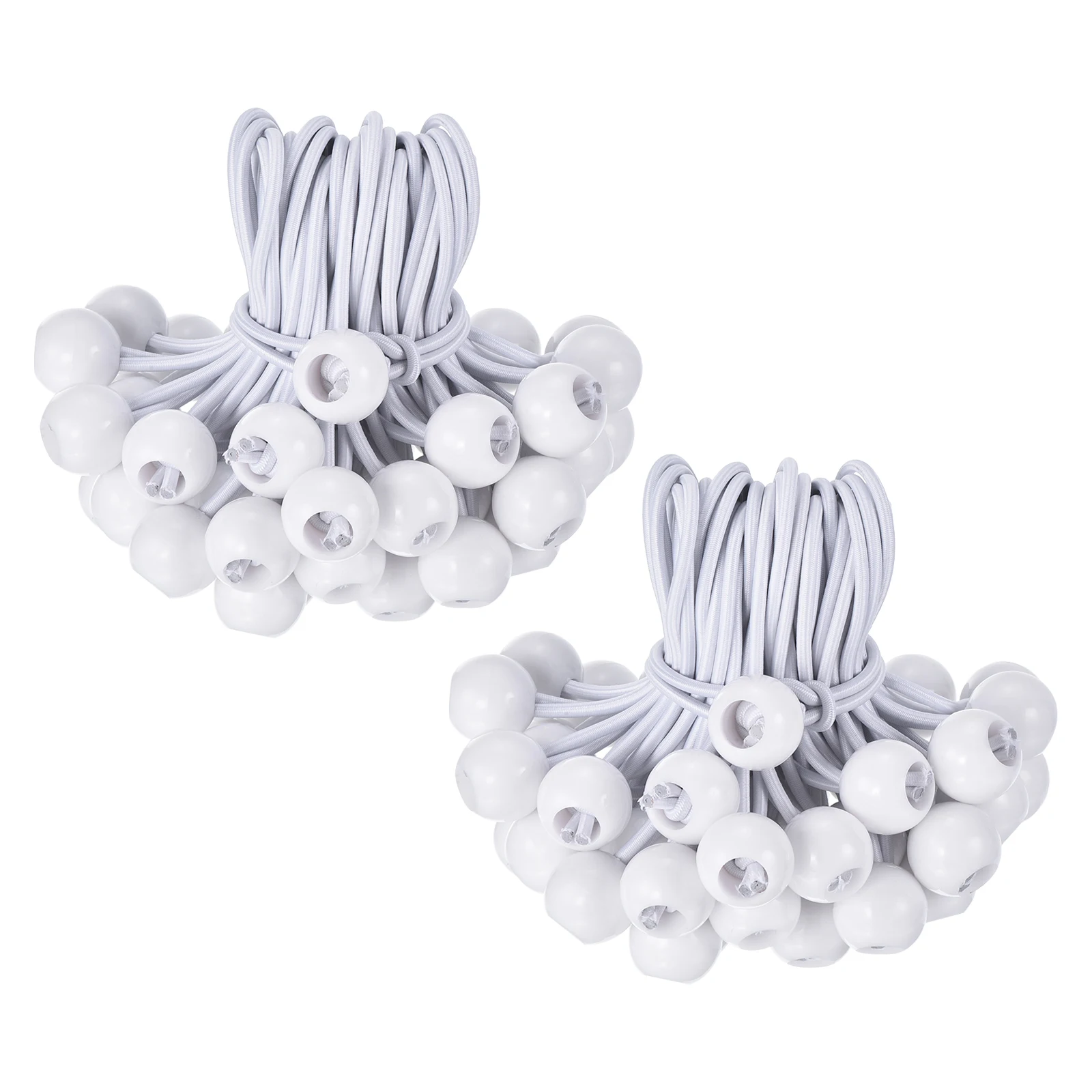 50/100pcs Tarp Ball Bungee Cord Bungee Cords with Balls Canopy Tarp Tie Downs Cords Elastic String for Outdoor Camping Cargo