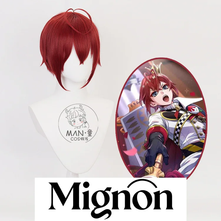 Twisted Wonderland Riddle Rosehearts cosplay wig short hair Halloween gift