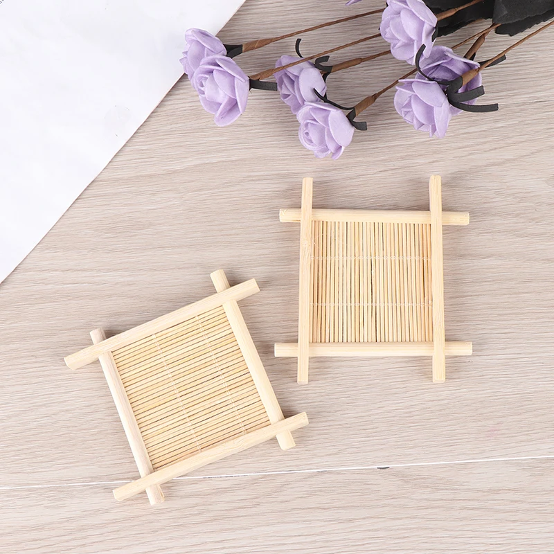 Wooden Bamboo Soap Dish Tray Holder Storage Soap Rack Plate Box Container Soap Tray Bathroom Supplies