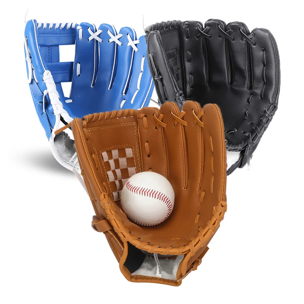 1pc Baseball&Softball Left Hand Gloves, Durable PU Leather, Gloves for Baseball Training and Games, Right Hand Throw