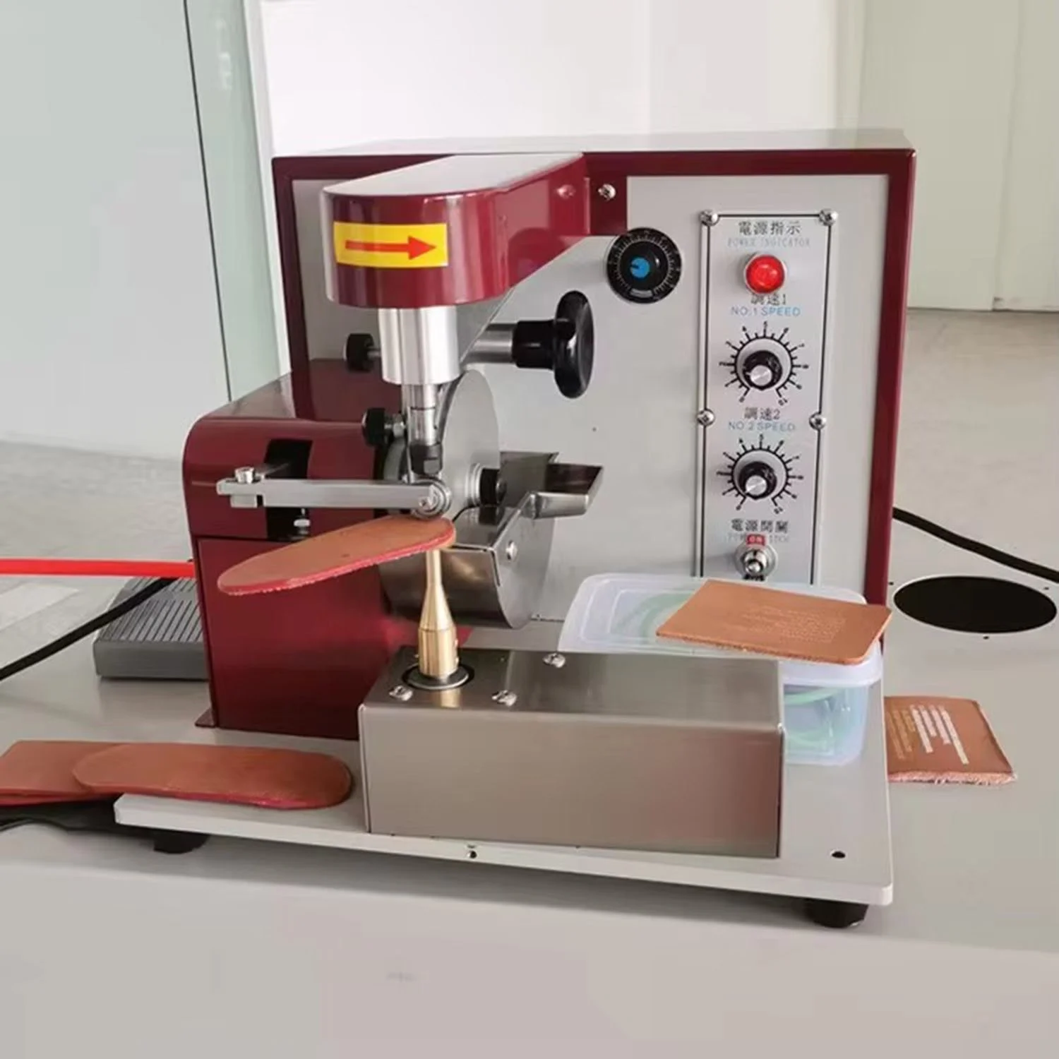 Automatic Single Side Leather Belt Edge Oil Painting Coloring Machine