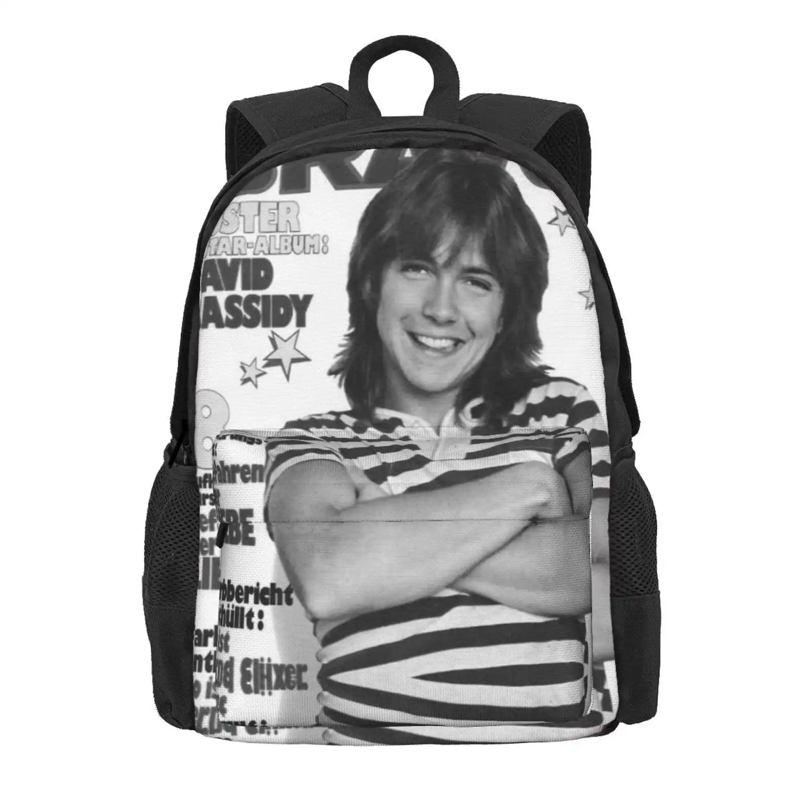 David Cassidy One Love For Ever Essential T-Shirt School Bag Big Capacity Backpack Laptop 15 Inch David Cassidy 1970s Funny