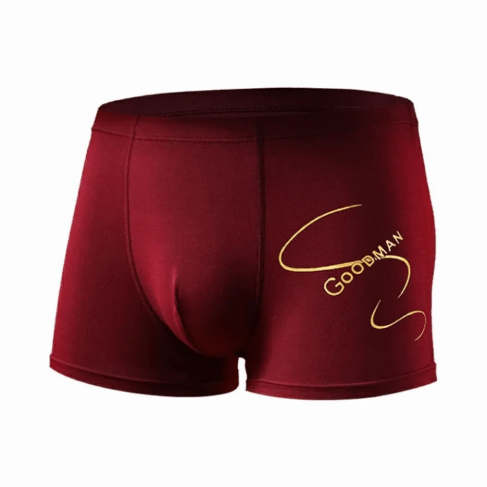 Comfortable Seamless Men's Boxer Briefs Mid Waist Large Size Shorts Underpants Ins Fashion Lingerie English Letter Panties Gifts