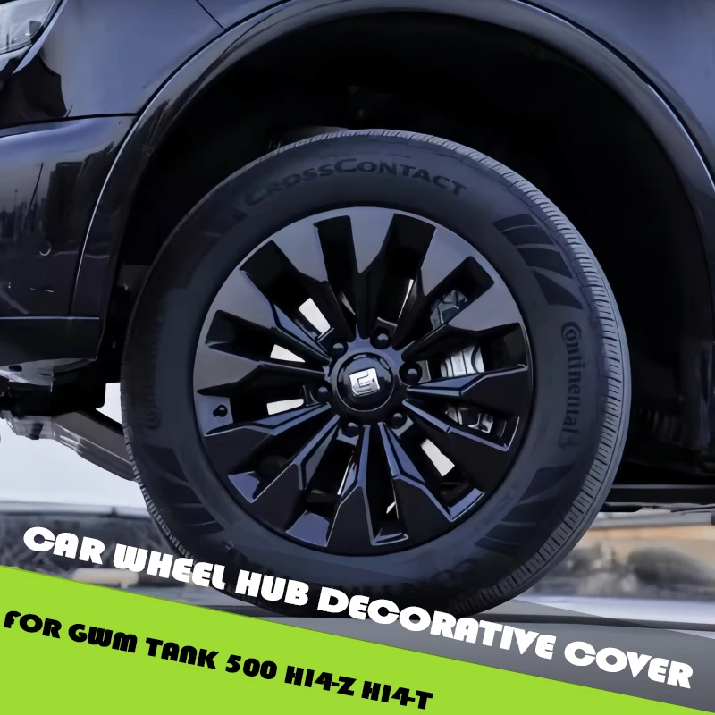 

Car Blackened Wheel Hub Decorative Cover Fit for GWM Tank 500 Hi4-Z Hi4-T 19-inch Sport Wheel Rim Protector Cover Modified Parts