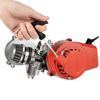 49cc 50cc Racing Engine Motor, Single Cylinder Pull Rope Start Motor, 2 Stroke Gasoline Engine for Dirt Bike Pocket ATV Scooters