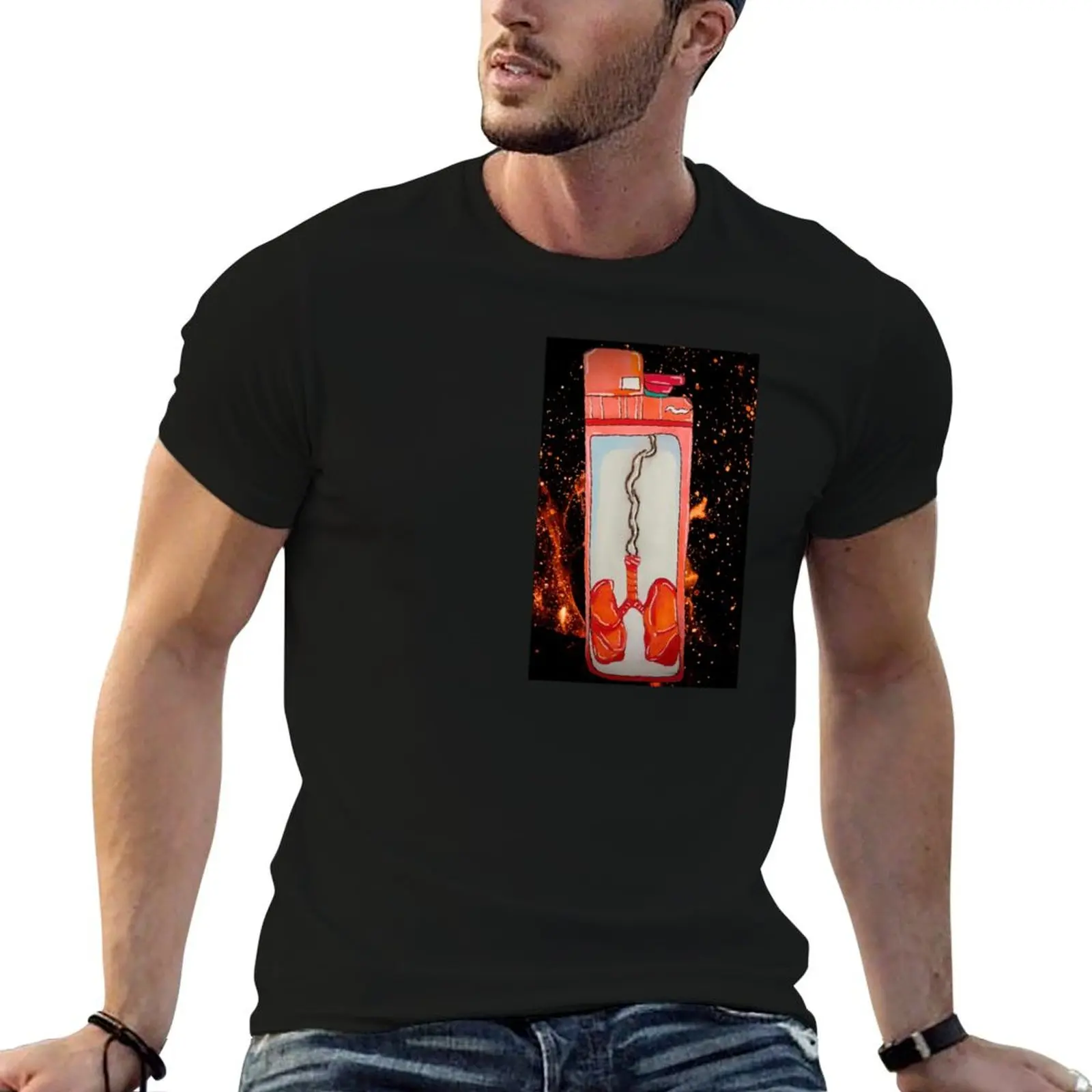 Lung pollution T-Shirt Halloween Casual T-Shirt