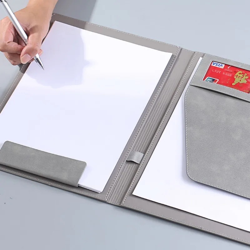 Multifunctionele A4 conferentiemap Zakelijke briefpapiermap Lederen contractbestandsmappen Reisdocumentmap