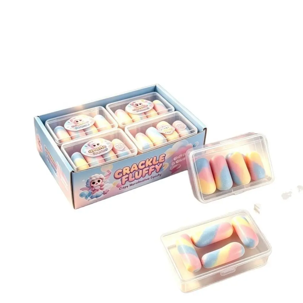 Rainbow Candy Wax Skin Squeeze Toy Non-bounce Handmade Crispy Squishy Satisfying Sound Pinch Crunchy Squeeze Kids Adults