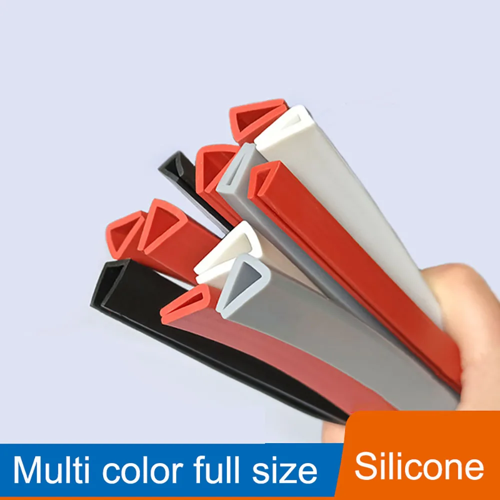 1-5M Silicone Glass Anti-Collision Soundproofing Strip U Shaped Rubber Edge Sealing Strip For Glass Metal Wood Panel Board Sheet