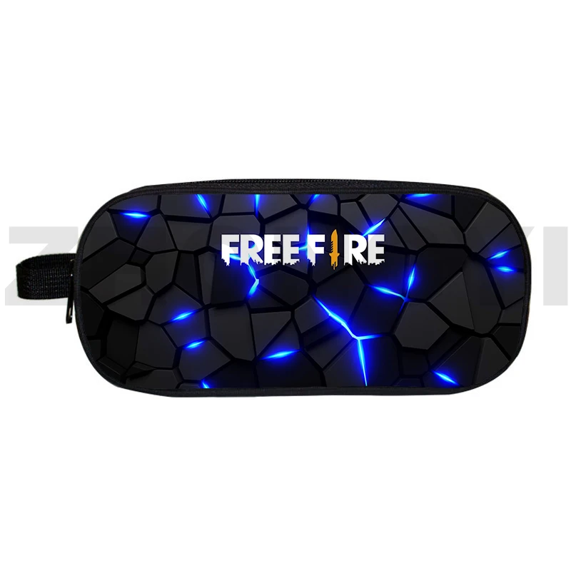 

3D Free Fire Garena Pencil Case Fashion Cartoon Children Study Pencil Pouch Cosmetic Cases Canvas Anime Free Fire Lipstick Bags