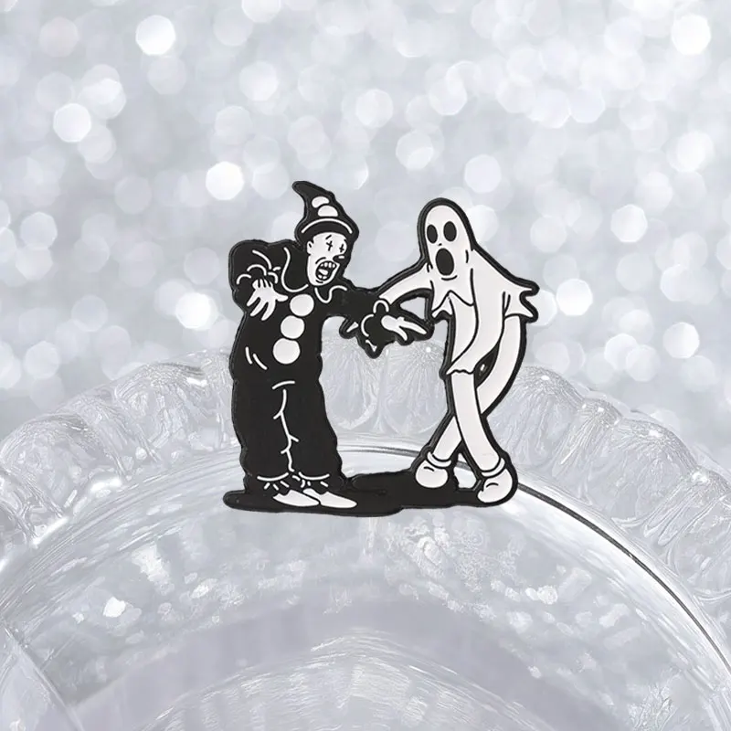 Demon Ghost Clown Badges Raccoon Witch Tarot Banana Man Enamel Pins Retro Cassette Tape Brooch Punk Gothic Accessory
