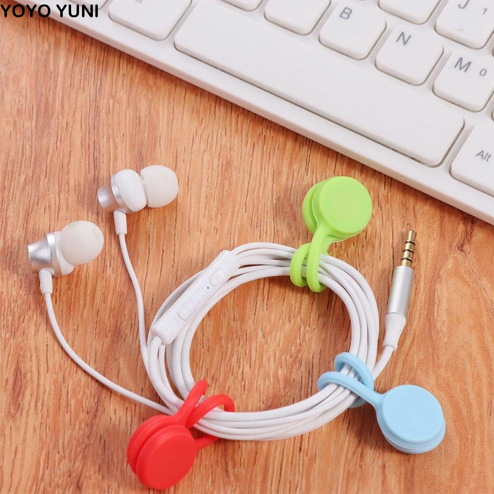 5PCS Magnetic Clips Set Silicone Fabric Clips Set Magnetic Durable Fabric Huggers Versatile Colorful Cable Ties Needle Keepers