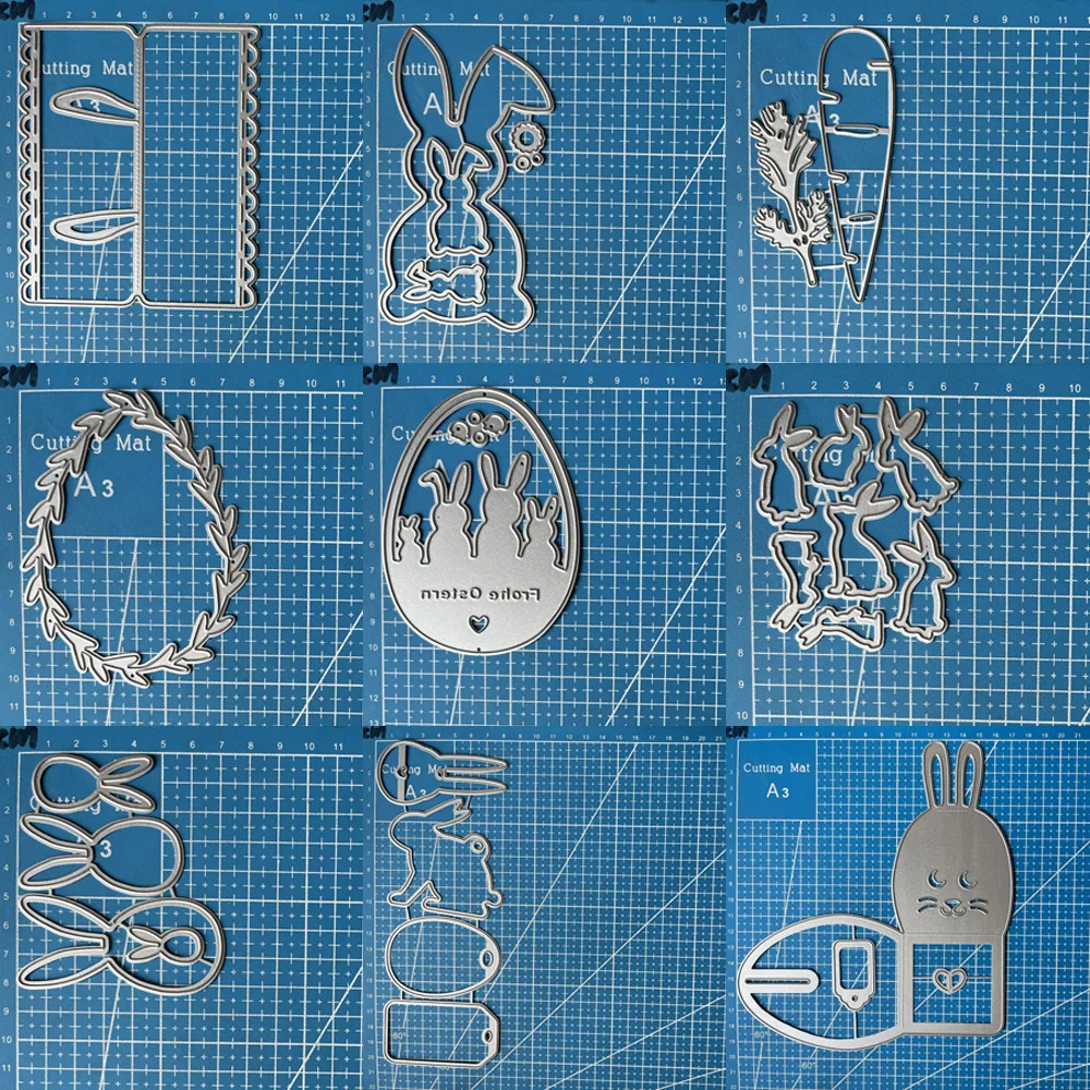 Glückliche Göttin Metall Stanzformen Osterhase & Eier Diy Scrapbooking Fotoalbum Dekorative Prägung Papier Karte Handwerk