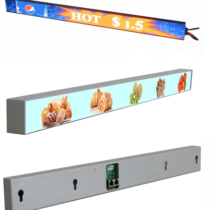 Supermarket Shelf Led Signs P1.25  Shelf Screen Ultra HD Led Strip Display Screen For Price And Advertising Display