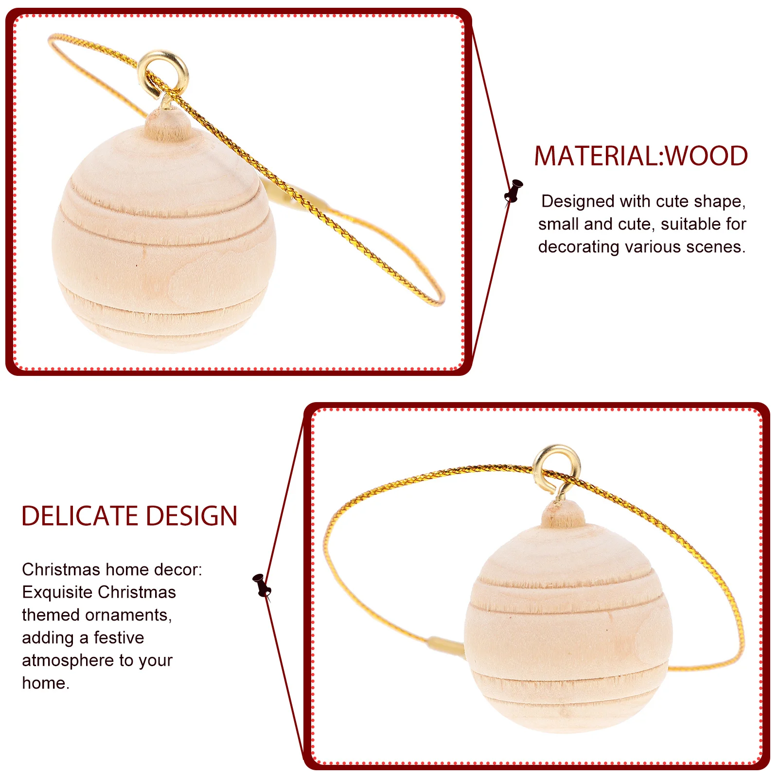 

10Pcs Blank Wooden Christmas Ornaments DIY Unfinished Wood Craft for Creative Home Decor Xmas Tree Decoration Blank Wood Craft