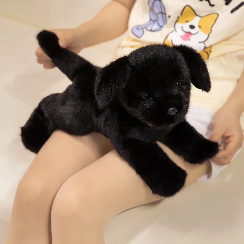 43cm Lifelike Golden Retriever Dog Stuffed Toy High Quality Simulation Labrador Dog Plush Toy Hug Cartoon Animal Pillow Gift