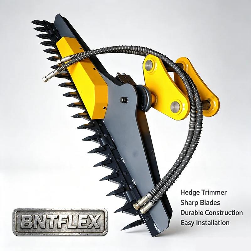 BNTFLEX Hydraulic Excavator Hedge Trimmer, Large Garden Grass & Reed Cutter, Excavator Attachment for Tree Branch Pruning & Lawn