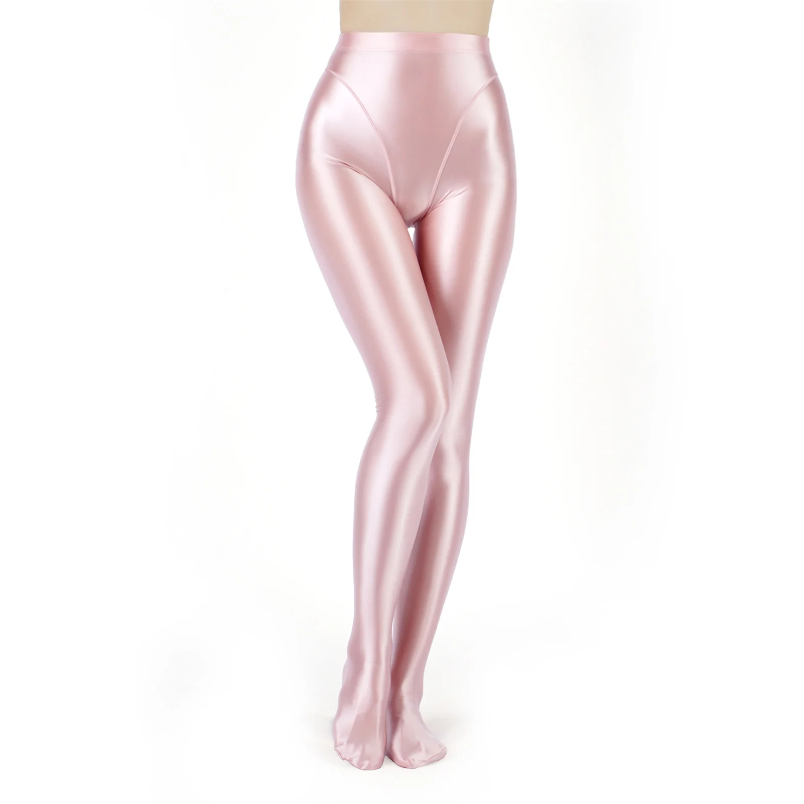 Womens Oil Glossy Leggings Yoga Fitness High Waist Stretchy Pants Pilates Metallic Stockings Pant Shiny Gymnastics Ballet Tights