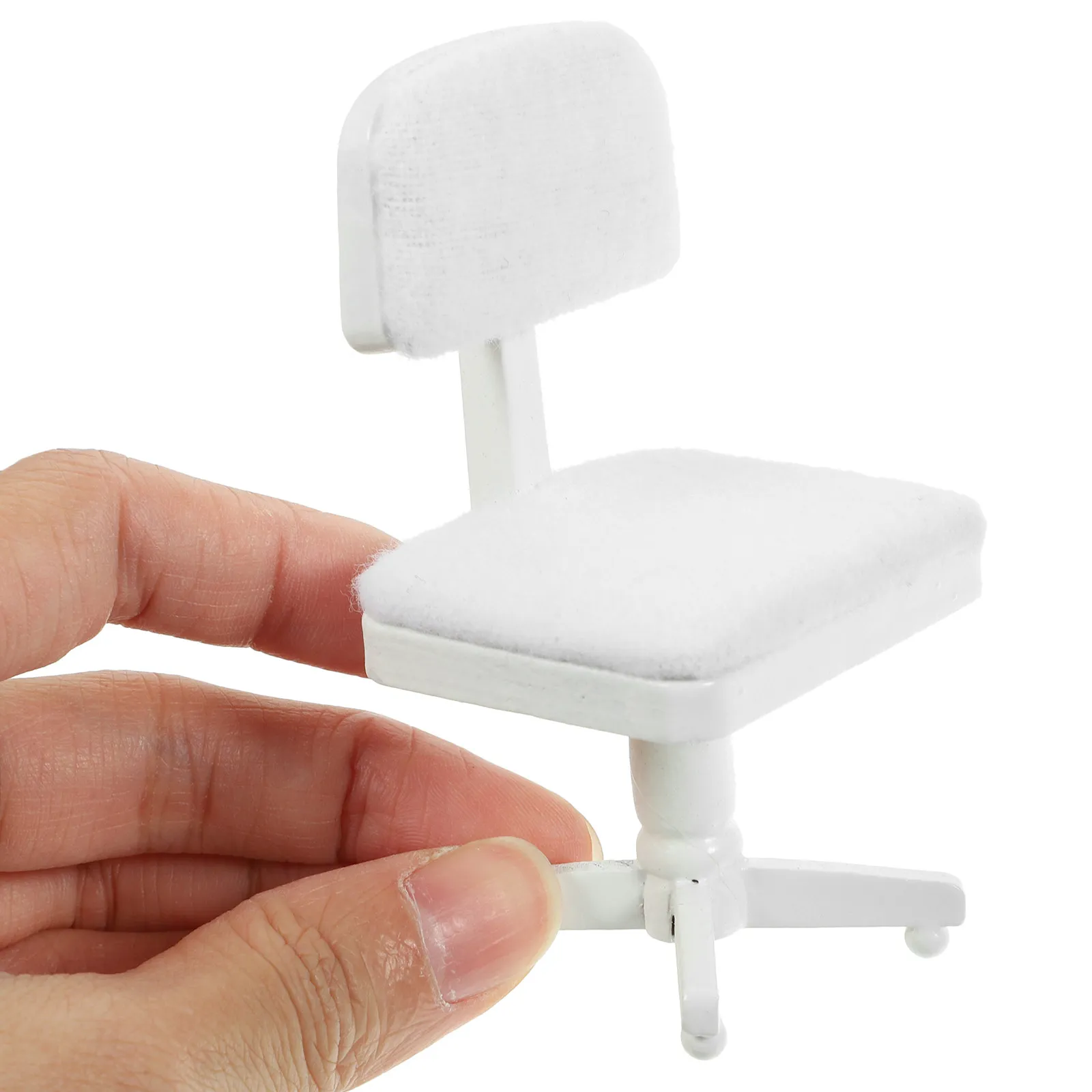 

Набор белых миниатюрных офисных столов, высокодетализированная миниатюрная мебель для детского кукольного домика, украшение для миниатюрного офисного стола