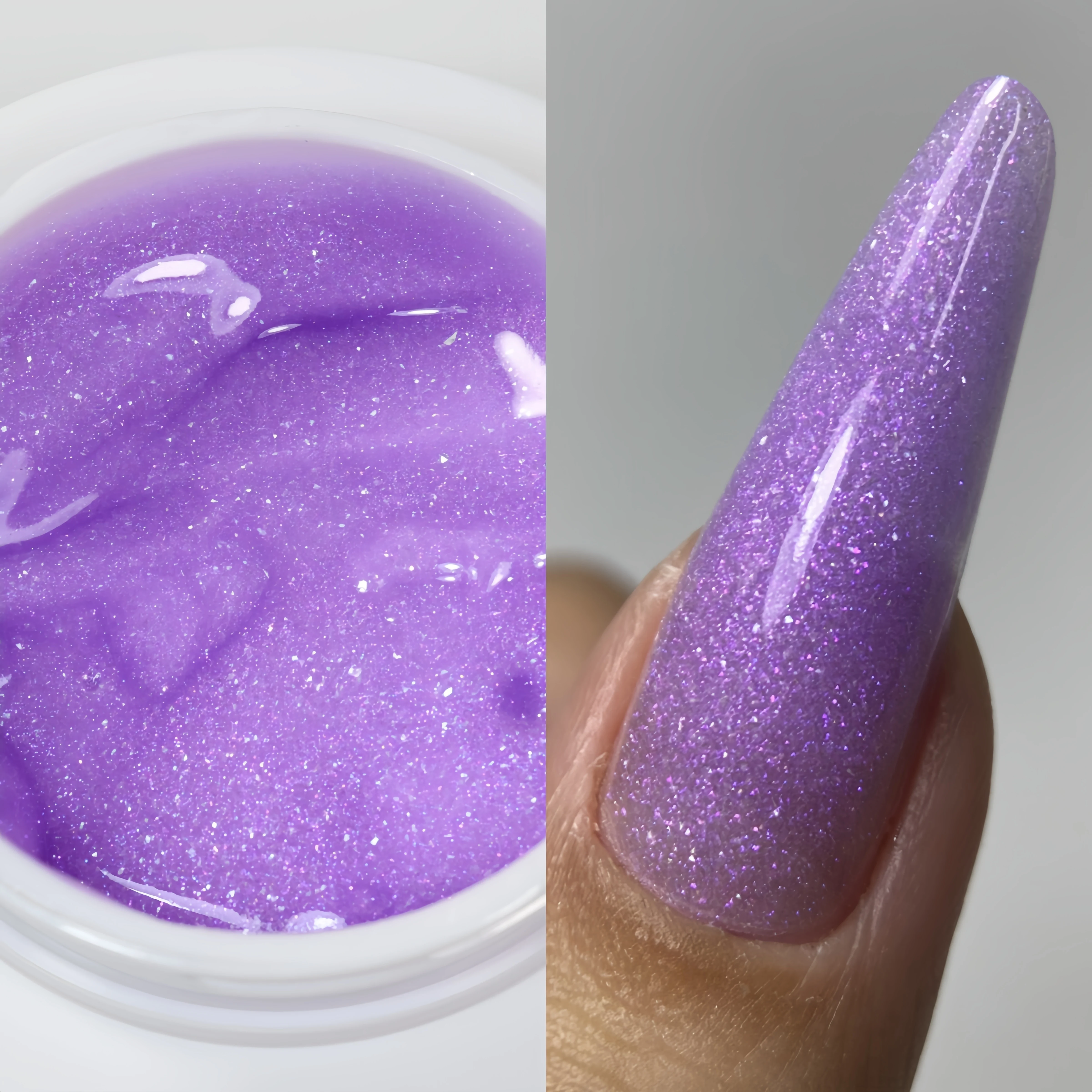 MSHARE 50g Shimmer Acrylic Gel TPO Free Glitter Shiny Extension Acryl Hard Gel Nails Sculpting Construction Jar