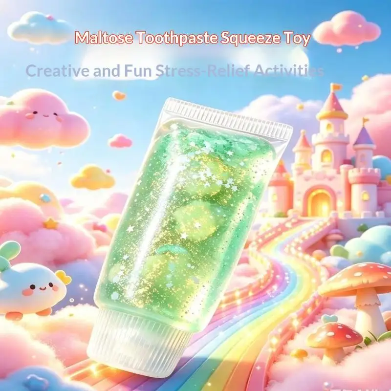 Fruit Filled Maltose Toothpaste Tube Toy Jam Filled Feel Fidget Stress Ball Anti Anxiety Sensory Toy For Kids Adults